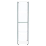 Bellatrix - 4-Shelf Clear Glass Curio Cabinet by CoasterEveryday | Bel Furniture