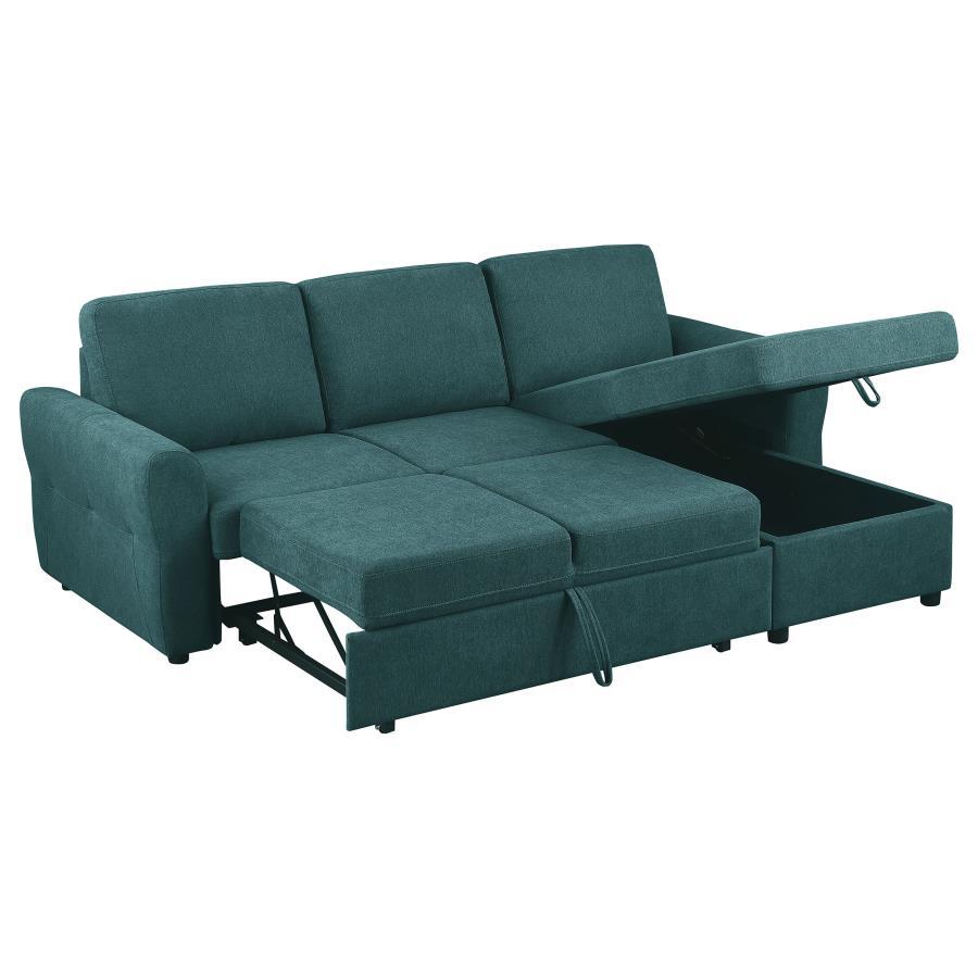 Samantha - Upholstered Storage Sleeper Sectional Sofa