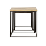 Belcourt - 3 Piece Square Nesting Tables - Natural And Black by CoasterElevations | Bel Furniture
