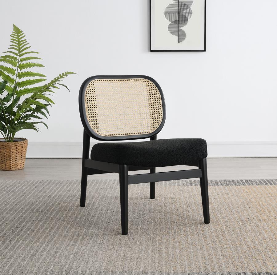 Rayo - Rattan Cane Back Accent Chair With Padded Seat by Coaster Fine Furniture | Bel Furniture