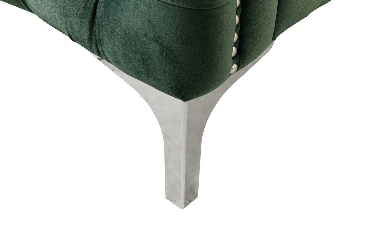 Bayberry - Velvet Sofa With 3 Pillows