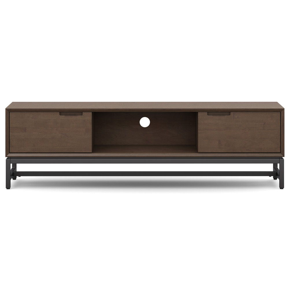 Banting - Low TV Stand - Walnut Brown by Simpli-Home | Bel Furniture