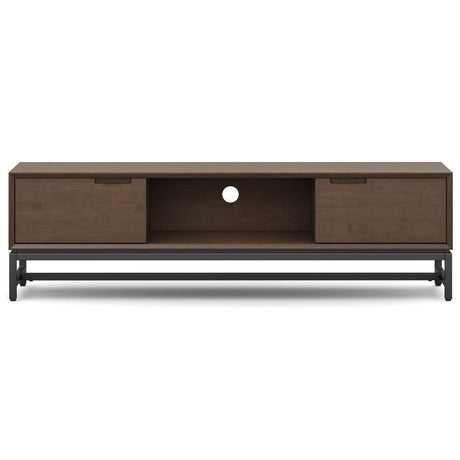 Banting - Low TV Stand - Walnut Brown by Simpli-Home | Bel Furniture
