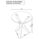 Kenzie - Round Tempered Glass Top Table by Coaster Fine Furniture | Bel Furniture
