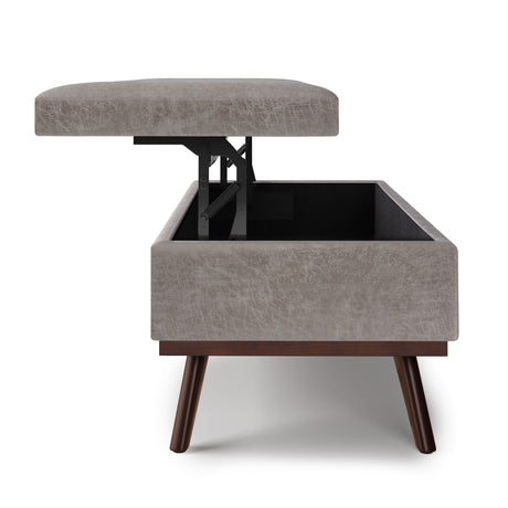 Owen - Lift Top Large Coffee Table Storage Ottoman, Mid Century Style - view 8