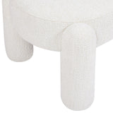 Hugo - Oval Fully Upholstered Bench - Milk Cream White by Jennifer Taylor Home | Bel Furniture