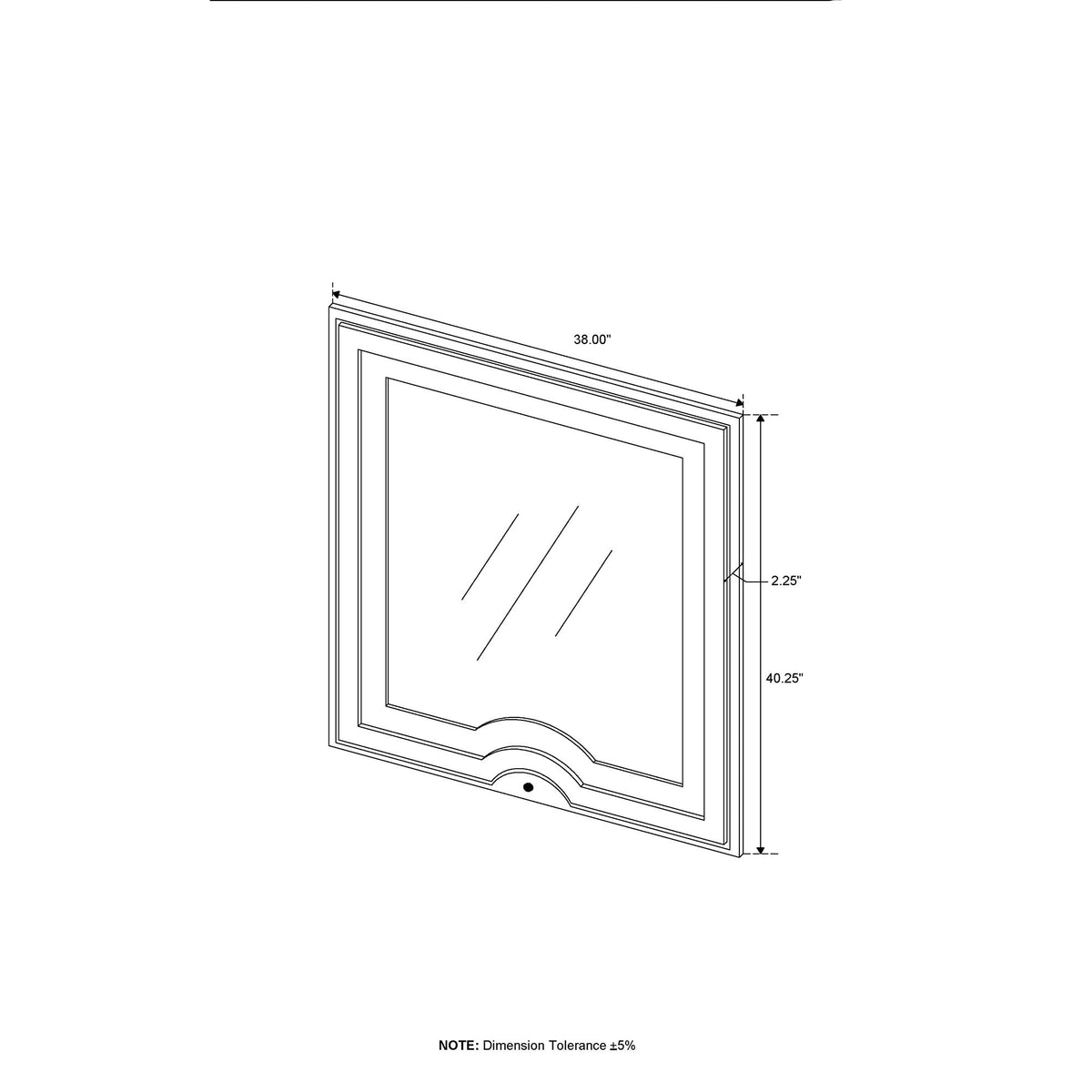 Isaiah - Mirror With Upholstered Frame And LED Lighting - view 2