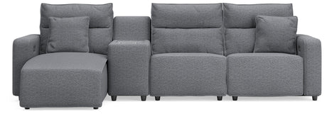 Modmax II - Reclining Sectional - Salt And Pepper - view 6
