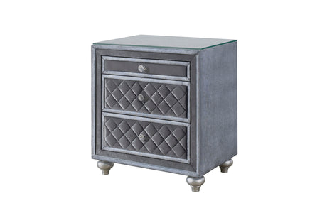 Cameo - Nightstand Dark Gray by Crown Mark | Bel Furniture