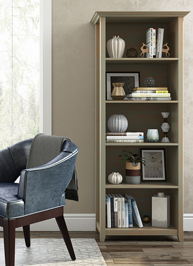 Amherst - 5 Shelf Bookcase, Handcrafted by Simpli-Home | Bel Furniture