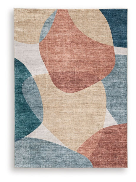 Chanleigh - Washable Rug Blue 5' x 7' by Signature Design by Ashley® | Bel Furniture