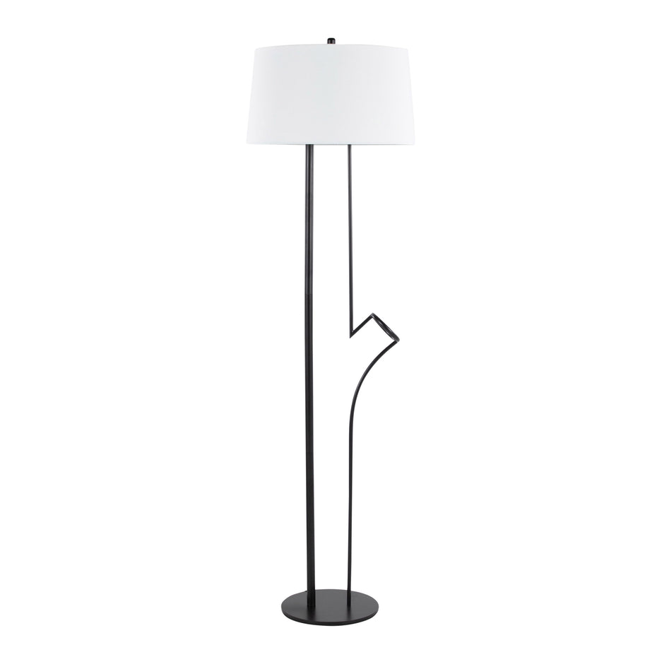 Shadow Contemporary Floor Lamp - Black / White