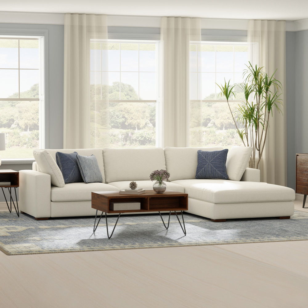 Charlie - Upholstered Deep Seater Sectional Sofa by Simpli-Home | Bel Furniture