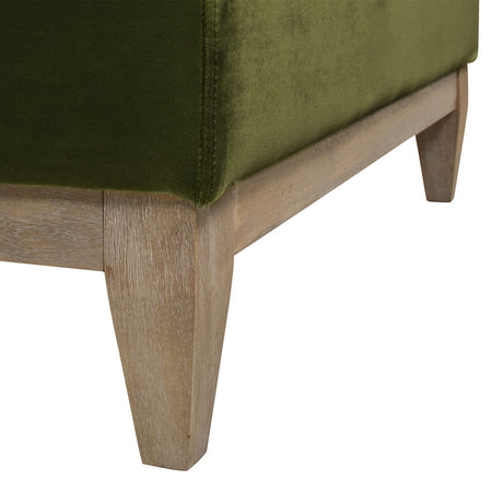 Knox - Square Storage Cocktail Ottoman - Olive Green - view 3
