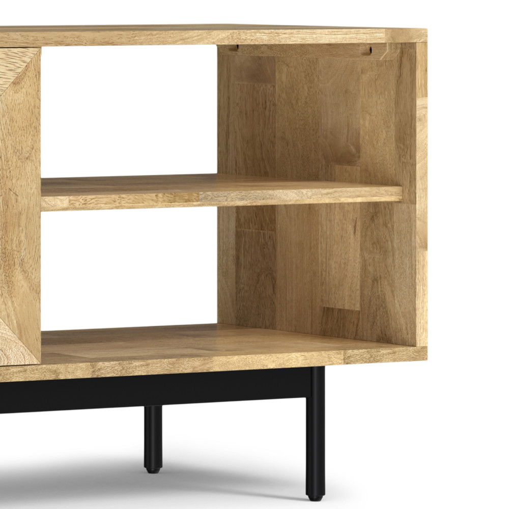 Reeves - TV Media Stand - Natural by Simpli-Home | Bel Furniture
