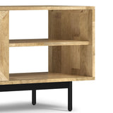 Reeves - TV Media Stand - Natural by Simpli-Home | Bel Furniture