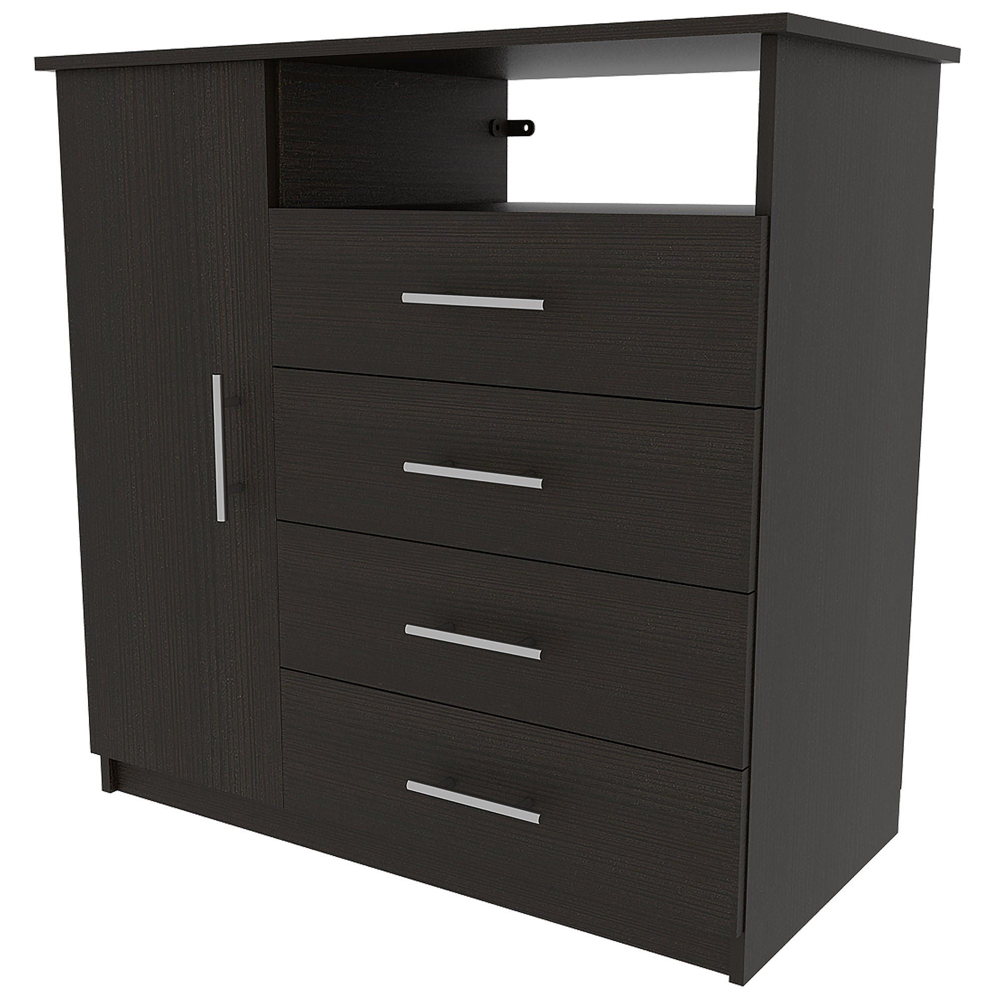 Four Drawer Dresser - Black