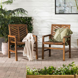 Modern 2 Piece Chevron Patio Chairs