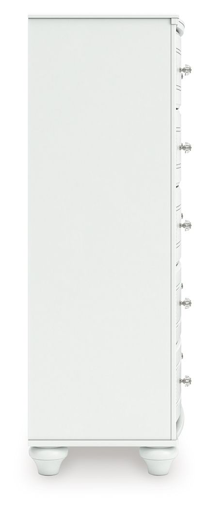 Kozlani - Five Drawer Chest - White - view 4