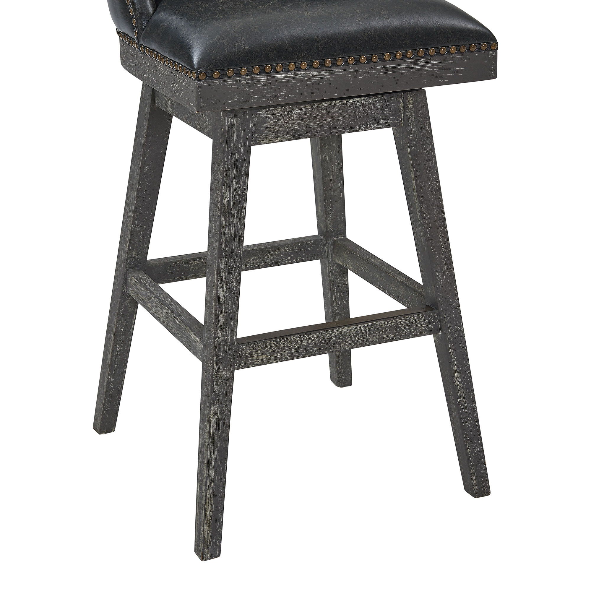 Swivel Bar Height Bar Chair - Onyx And Gray