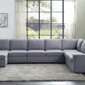 Tifton - Linen 7 Seat Reversible Modular Sectional Sofa Chaise by Lilola Home | Bel Furniture