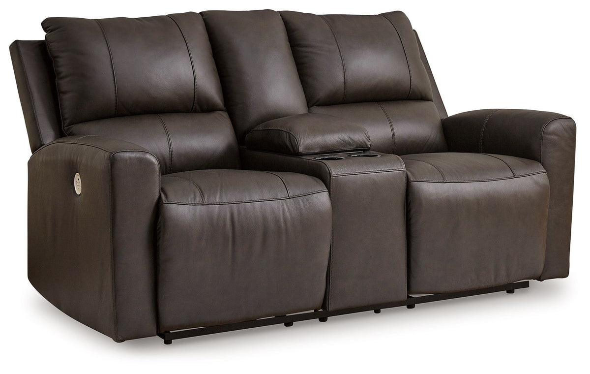 Boxmere - 3 Pc. - Power Reclining Sofa, Power Reclining Loveseat With Console, Power Rocker Recliner - Storm