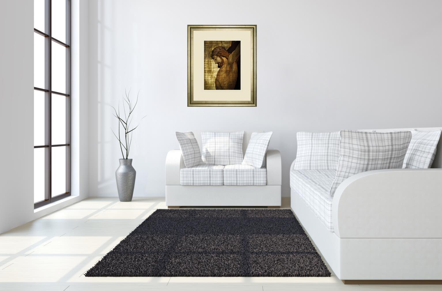 Jesus Christ By Nito - Framed Print Wall Art - Dark Brown