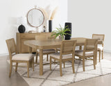 Arini - Extension Leaf Dining Table Set Light Brown 7 Pc. Table, 6 Chairs by Coaster Fine Furniture | Bel Furniture