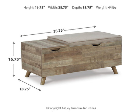 Gerdanet - Storage Bench - Beige - view 6
