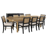 Arini - Extension Leaf Dining Table Set Black 9 Pc. Table, 8 Chairs by Coaster Fine Furniture | Bel Furniture