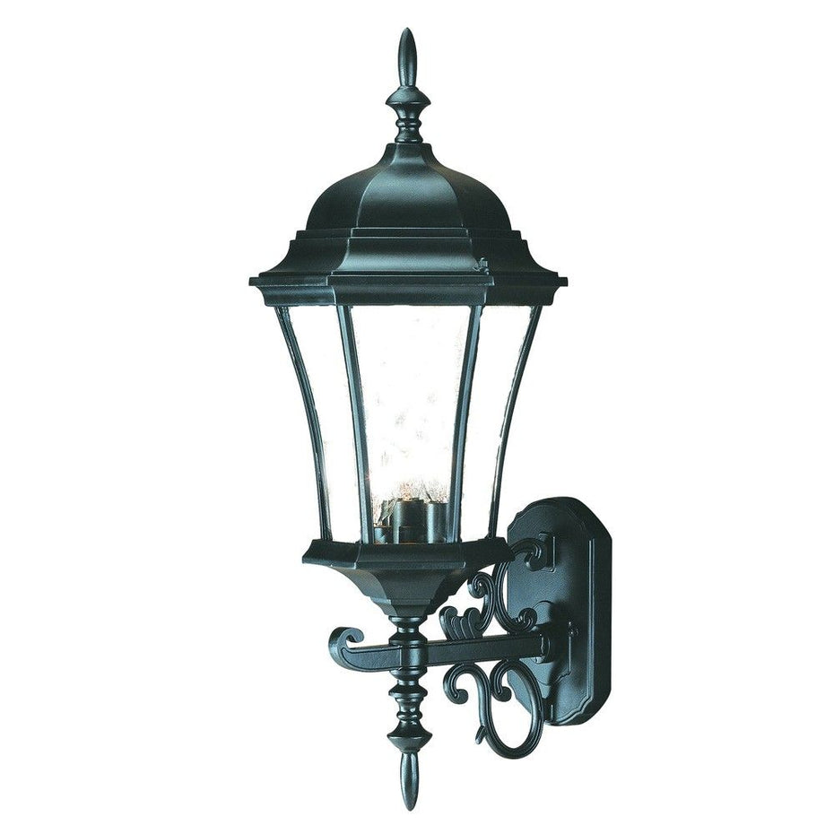 Ornamental Carousel Lantern Wall Light - Matte Black