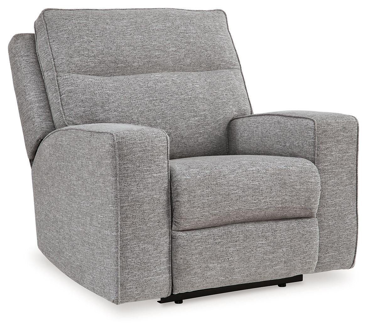 Biscoe - Pewter - Power Recliner /Adj Headrest by Signature Design by Ashley® | Bel Furniture