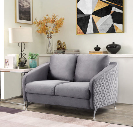 Sofia - Velvet Modern Chic Loveseat Couch by Lilola Home | Bel Furniture