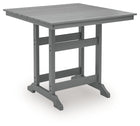 Sanctuary Beach - Square Counter Table With Umbrella Option - Dark Gray