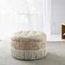 Yolanda - Round Upholstered Accent Ottoman by Jennifer Taylor Home | Bel Furniture