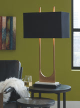 Malana - Brass Finish - Metal Table Lamp by Signature Design by Ashley® | Bel Furniture