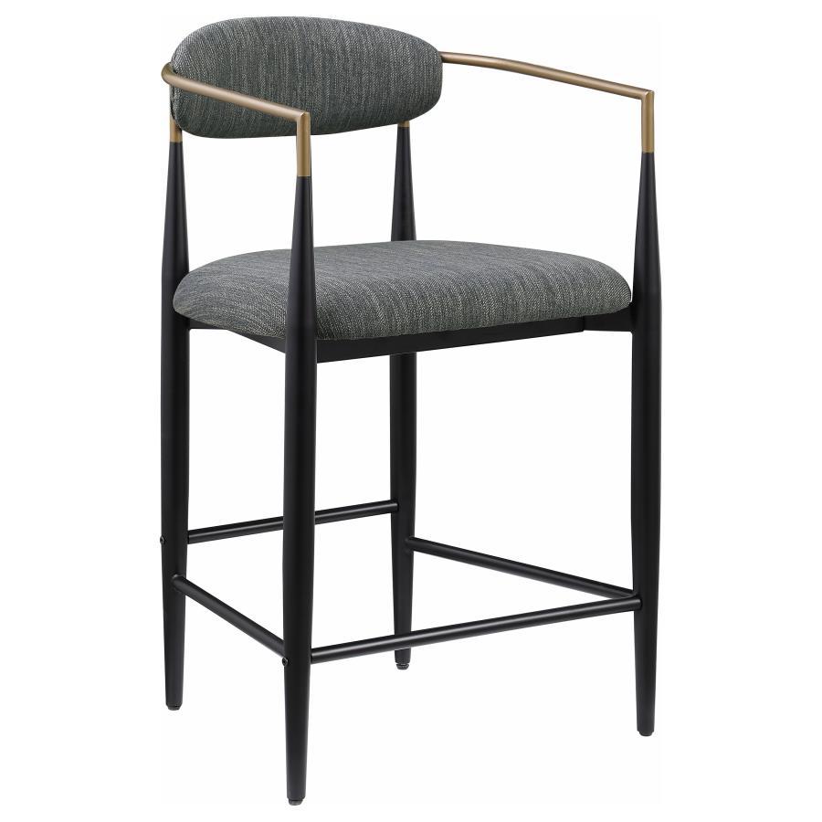 Tina - Metal Counter Height Bar Stool With Upholstered Back And Seat (Set of 2) by Coaster Fine Furniture | Bel Furniture