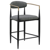 Tina - Metal Counter Height Bar Stool With Upholstered Back And Seat (Set of 2) by Coaster Fine Furniture | Bel Furniture