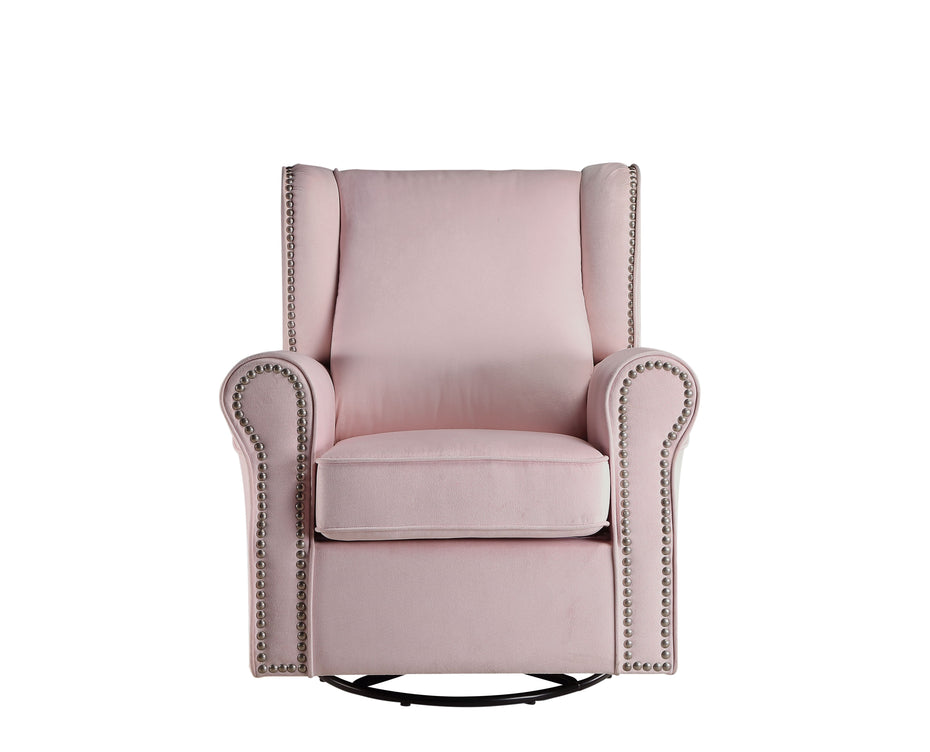 Tamaki - Glider Chair With Swivel - Pink