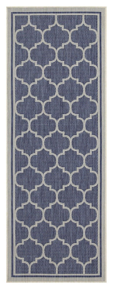 Sunshine - 2'7" X 7'3" Polypropylene Indoor / Outdoor Area Rug Blue by Icona Home Decor | Bel Furniture
