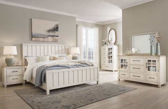 Shaybrock - Panel Bedroom Set White by Benchcraft® | Bel Furniture