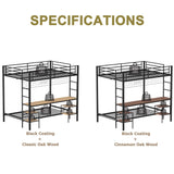 Ethan - Bunk Bed With Desk, Charging Station, Storage Shelves