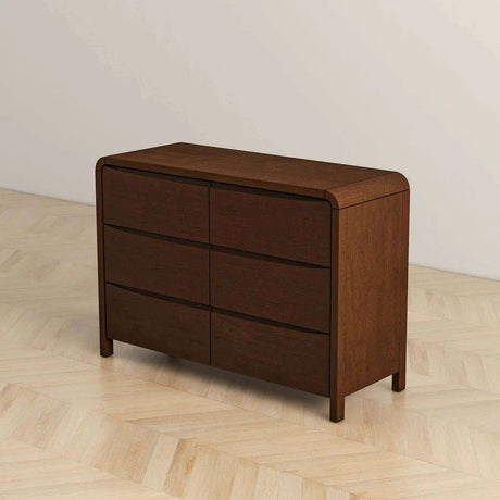 Lionel - Mid-Century Modern Solid Wood 6 Drawer Dresser - Brown by Ashcroft Furniture | Bel Furniture