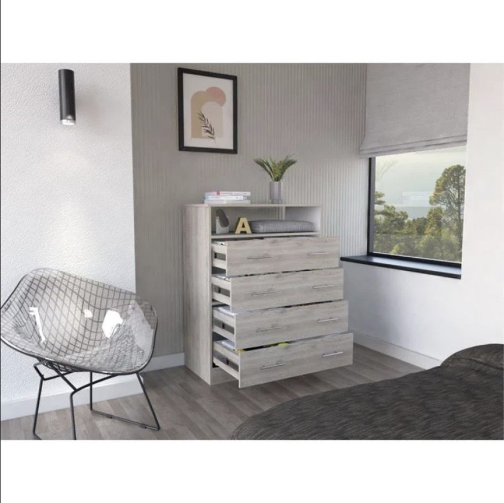 4 Drawer Dresser - Light Gray