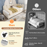 Upholstered Daybed With Metal Slatted Base