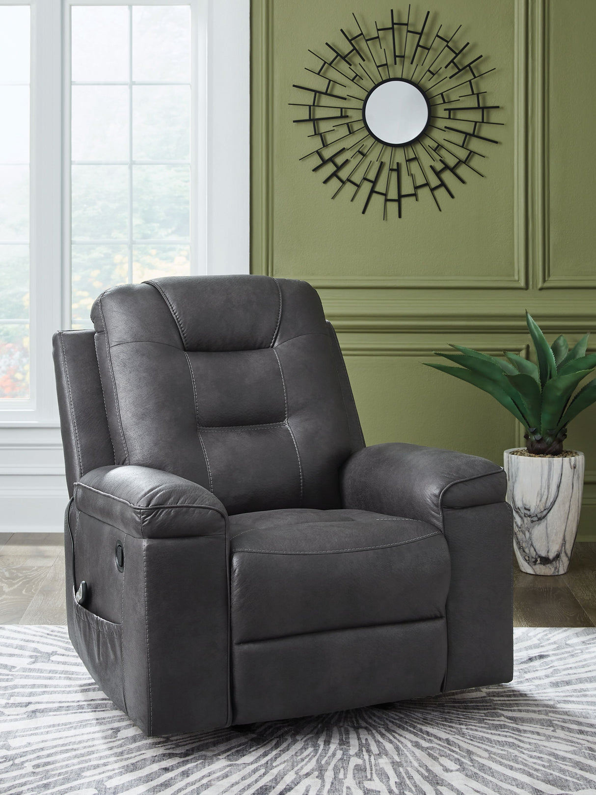 Stockworth - Granite - Rocker Recliner by Signature Design by Ashley® | Bel Furniture