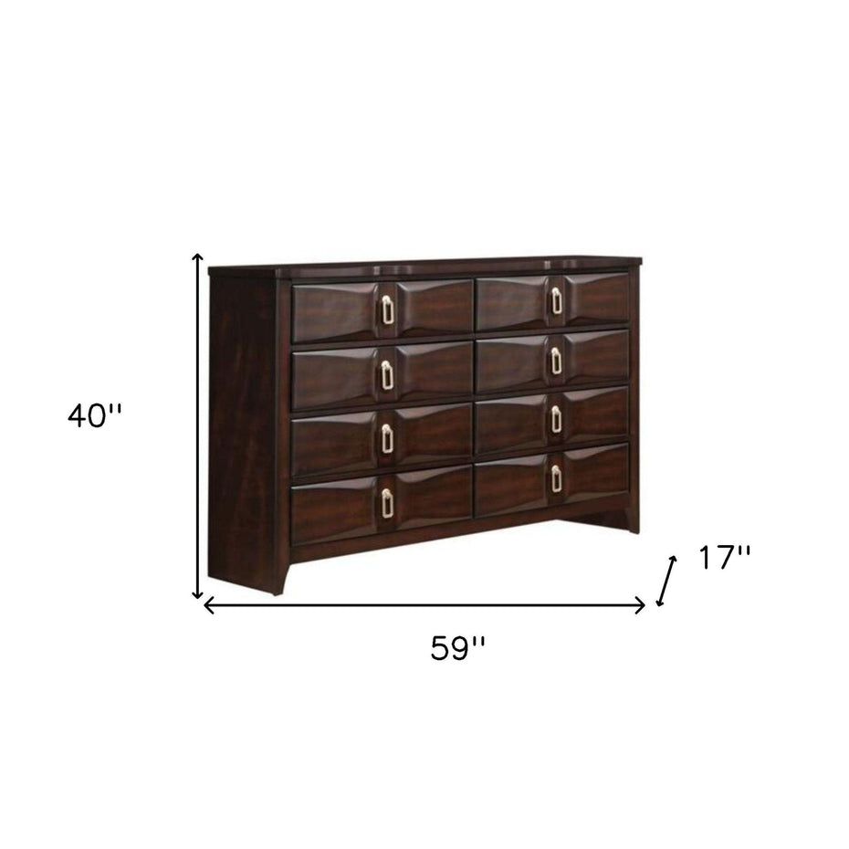 Eight Drawer Double Dresser - Espresso