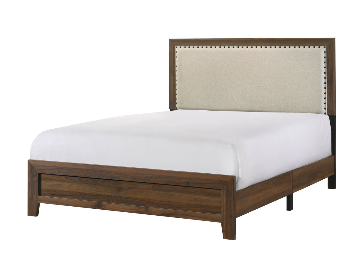 Millie - Upholstery Bed One Box Dark Brown by Crown Mark | Bel Furniture