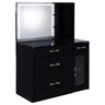 Flora - 2-Drawer Vanity Set With LED Mirror Black by Coaster Fine Furniture | Bel Furniture