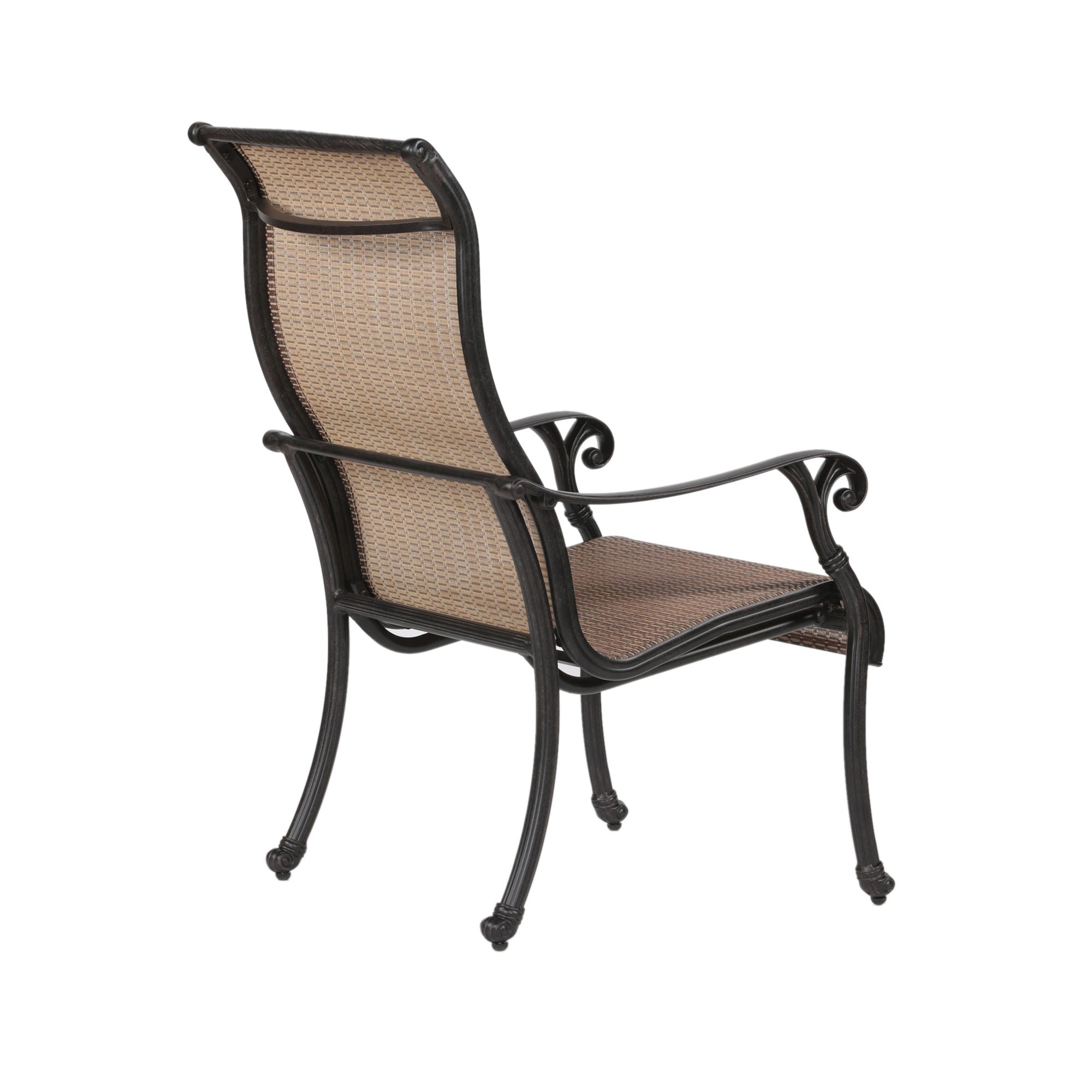 Patio Outdoor Sling Patio Chairs With Aluminum Frame, All-Weather Furniture (Set of 2) - Bronze